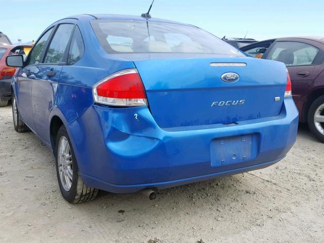 1FAHP3FN5BW190936 - 2011 FORD FOCUS SE BLUE photo 3