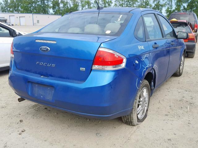 1FAHP3FN5BW190936 - 2011 FORD FOCUS SE BLUE photo 4