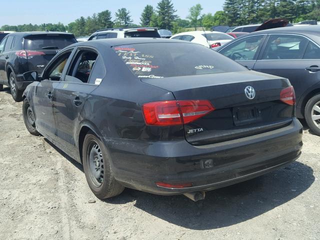 3VW1K7AJ1FM280559 - 2015 VOLKSWAGEN JETTA BASE Սև լուսանկար 3