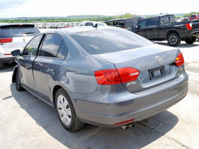 3VWLL7AJ7EM294308 - 2014 VOLKSWAGEN JETTA TDI GRAY photo 3