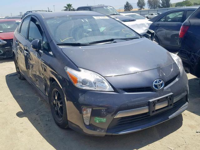 JTDKN3DP6D3032278 - 2013 TOYOTA PRIUS PLUG GRAY photo 1