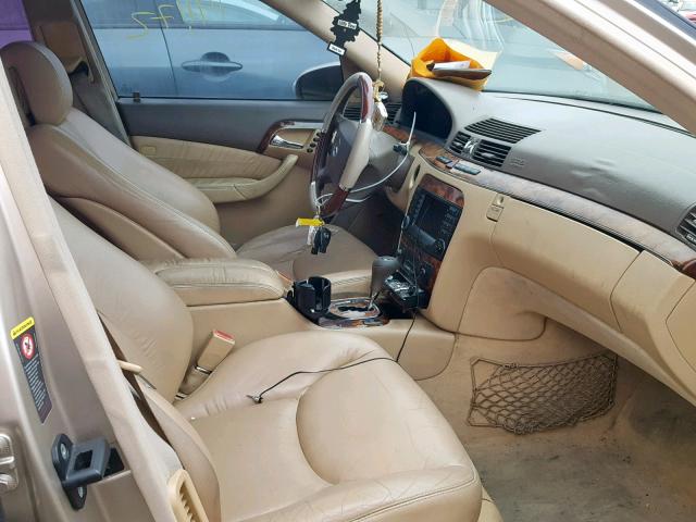 WDBNG75J14A402877 - 2004 MERCEDES-BENZ S 500 GOLD photo 5