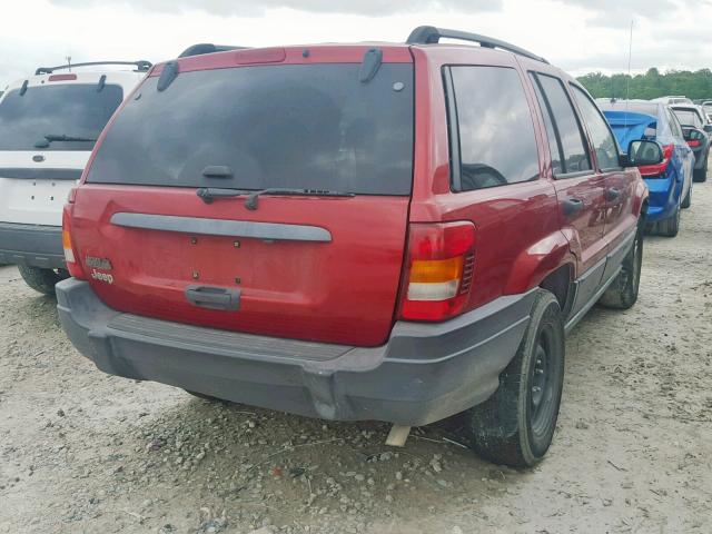 1J4GX48S84C364365 - 2004 JEEP GRAND CHER RED photo 4