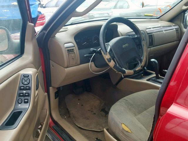 1J4GX48S84C364365 - 2004 JEEP GRAND CHER RED photo 9