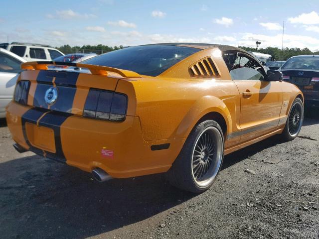 1ZVFT82H075334865 - 2007 FORD MUSTANG GT YELLOW photo 4