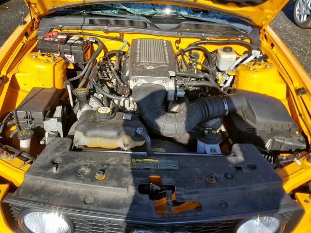 1ZVFT82H075334865 - 2007 FORD MUSTANG GT YELLOW photo 7