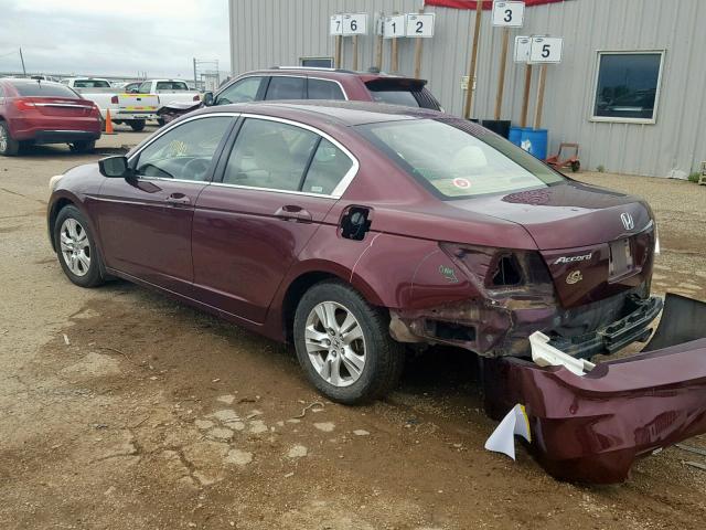 JHMCP26488C034632 - 2008 HONDA ACCORD LXP BURGUNDY photo 3