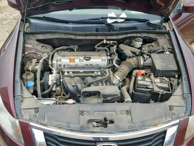 JHMCP26488C034632 - 2008 HONDA ACCORD LXP BURGUNDY photo 7