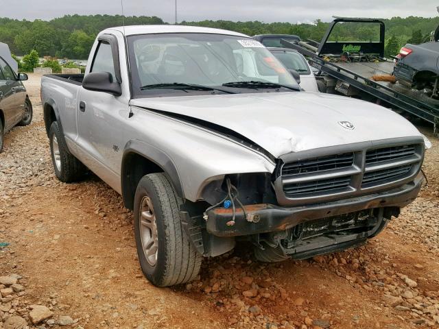 1B7FL16X92S658774 - 2002 DODGE DAKOTA BAS SILVER photo 1