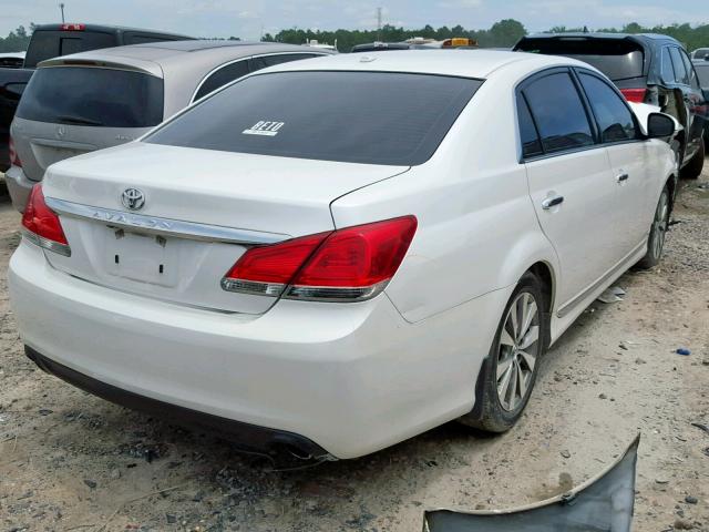 4T1BK3DB4BU436325 - 2011 TOYOTA AVALON BAS WHITE photo 4