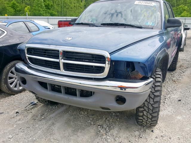 1B7HG48N42S552260 - 2002 DODGE DAKOTA QUA BLUE photo 10