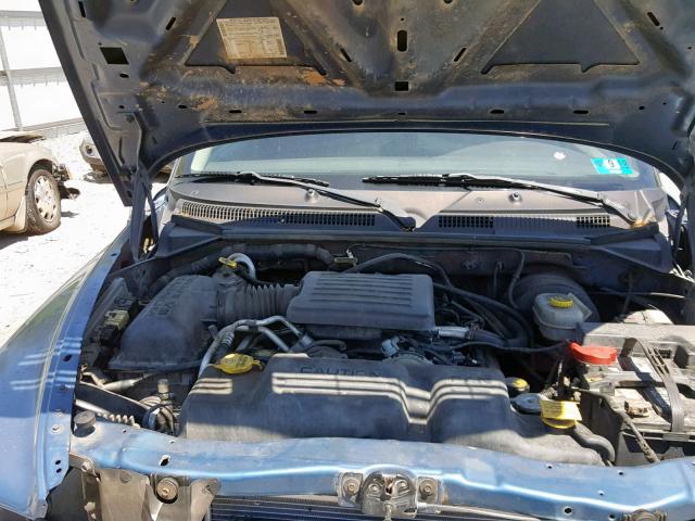 1B7HG48N42S552260 - 2002 DODGE DAKOTA QUA BLUE photo 7