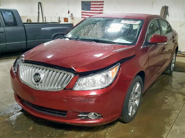 1G4GD5EG5AF182813 - 2010 BUICK LACROSSE C BURGUNDY photo 2