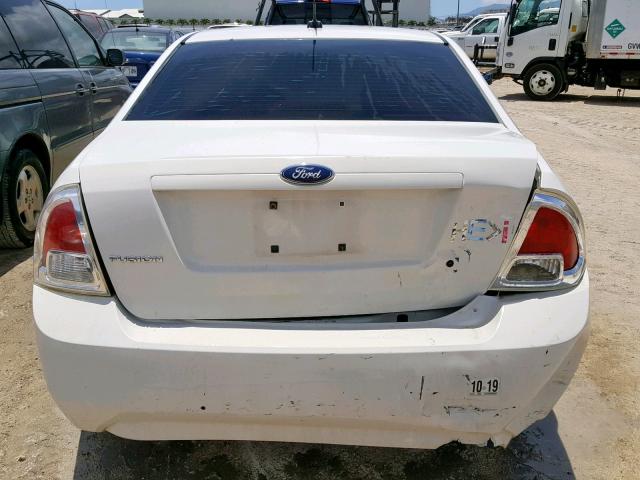 3FAHP06Z68R108077 - 2008 FORD FUSION S WHITE photo 9