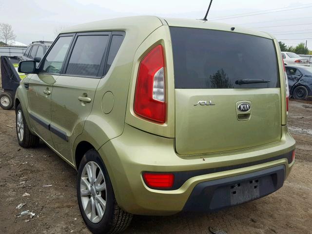 KNDJT2A6XD7573026 - 2013 KIA SOUL + GREEN photo 3