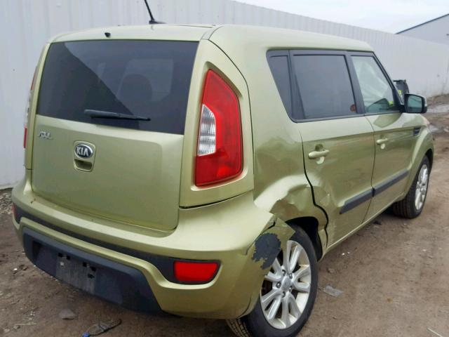 KNDJT2A6XD7573026 - 2013 KIA SOUL + GREEN photo 4