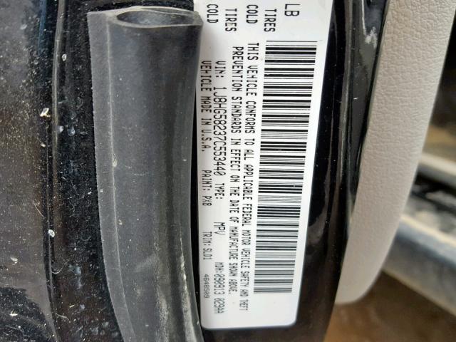 1J8HG58237C553440 - 2007 JEEP COMMANDER BLACK photo 10