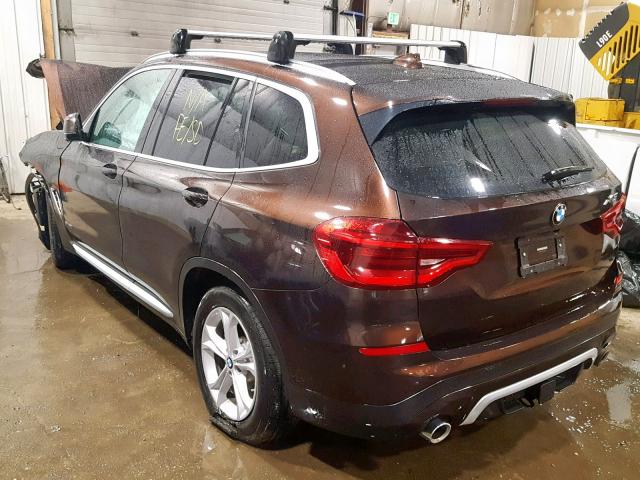 5UXTR9C54JLC75483 - 2018 BMW X3 XDRIVE3 BROWN photo 3