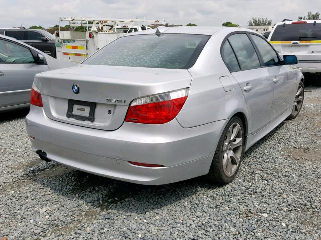 WBANW13578CZ83770 - 2008 BMW 535 I SILVER photo 4