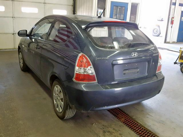 KMHCM3AC4AU149688 - 2010 HYUNDAI ACCENT BLU GRAY photo 3