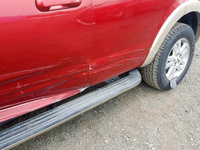 1FMEU74E48UA67502 - 2008 FORD EXPLORER E RED photo 10