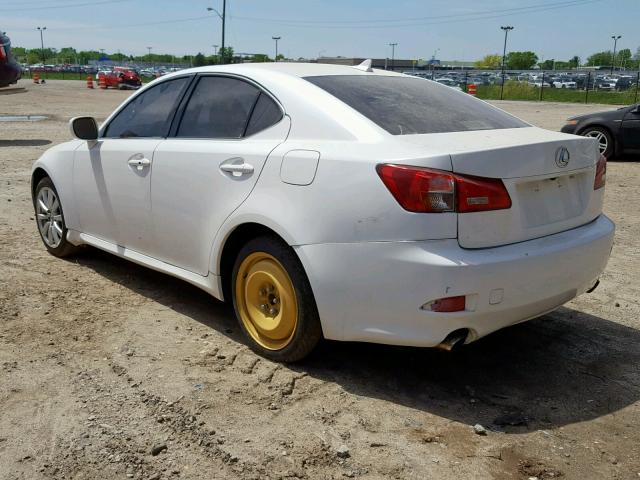 JTHCK262275015039 - 2007 LEXUS IS 250 WHITE photo 3