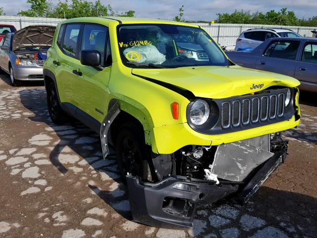 ZACCJAAH6HPG12486 - 2017 JEEP RENEGADE S GREEN photo 1