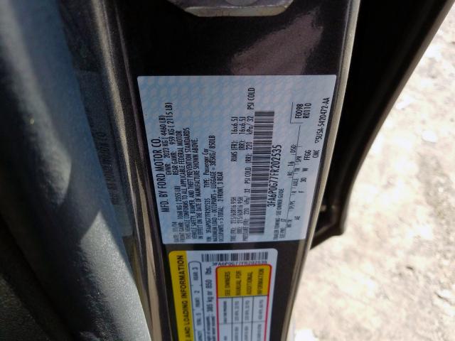 3FA6P0G77FR202535 - 2015 FORD FUSION S  photo 10