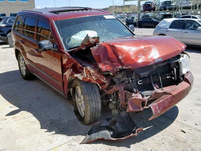 1J8GR48K58C227060 - 2008 JEEP GRAND CHER MAROON photo 1