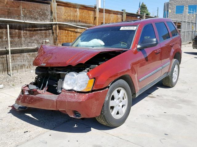 1J8GR48K58C227060 - 2008 JEEP GRAND CHER MAROON photo 2