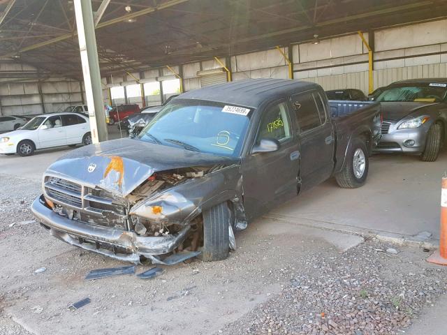 1D7HG38N43S110824 - 2003 DODGE DAKOTA QUA GRAY photo 2