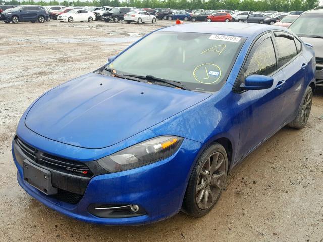 1C3CDFBA1DD343946 - 2013 DODGE DART SXT BLUE photo 2