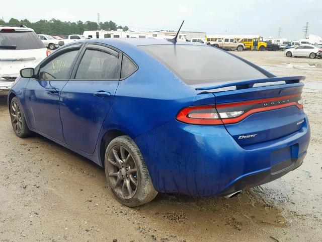 1C3CDFBA1DD343946 - 2013 DODGE DART SXT BLUE photo 3