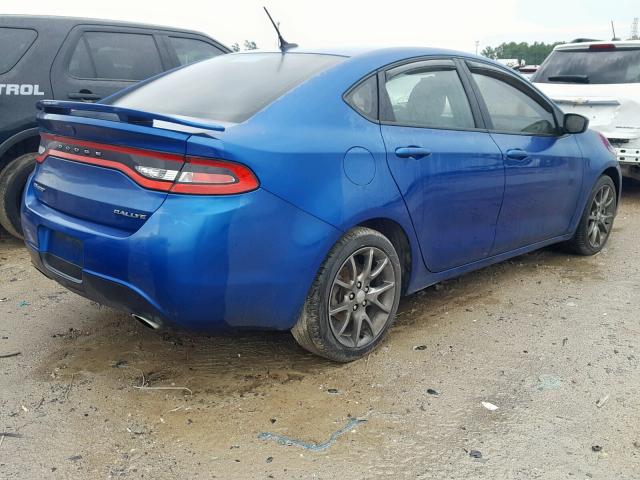 1C3CDFBA1DD343946 - 2013 DODGE DART SXT BLUE photo 4