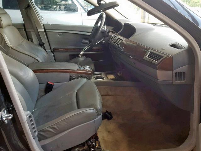 WBAGN63443DR13226 - 2003 BMW 745 LI BLACK photo 5