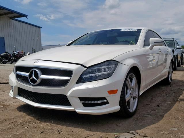 WDDLJ7DB0DA071168 - 2013 MERCEDES-BENZ CLS 550 WHITE photo 2