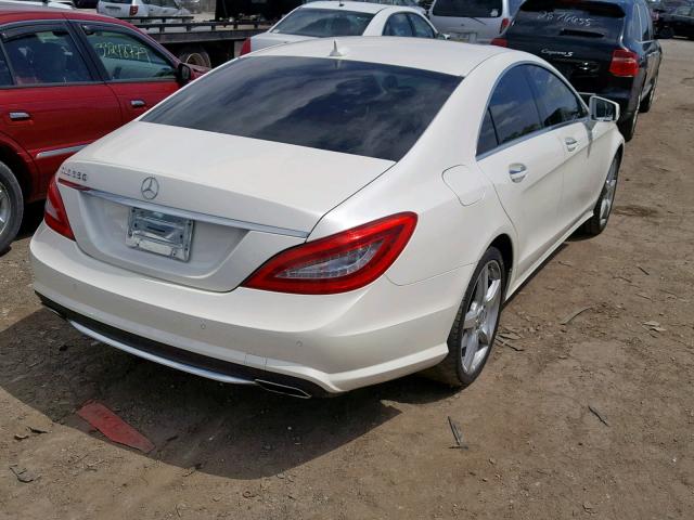 WDDLJ7DB0DA071168 - 2013 MERCEDES-BENZ CLS 550 WHITE photo 4