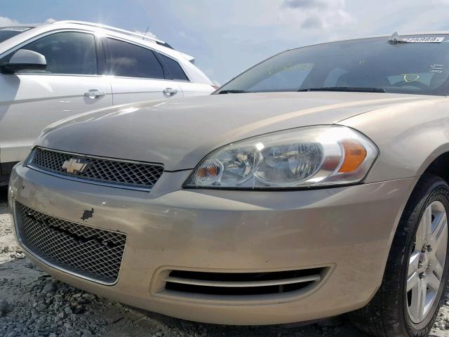 2G1WG5E3XC1226909 - 2012 CHEVROLET IMPALA LT GOLD photo 9