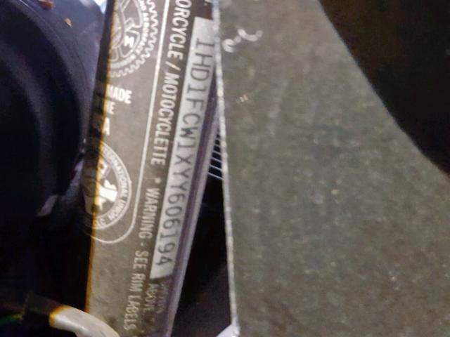 1HD1FCW1XYY606194 - 2000 HARLEY-DAVIDSON FLHTCUI BLUE photo 10