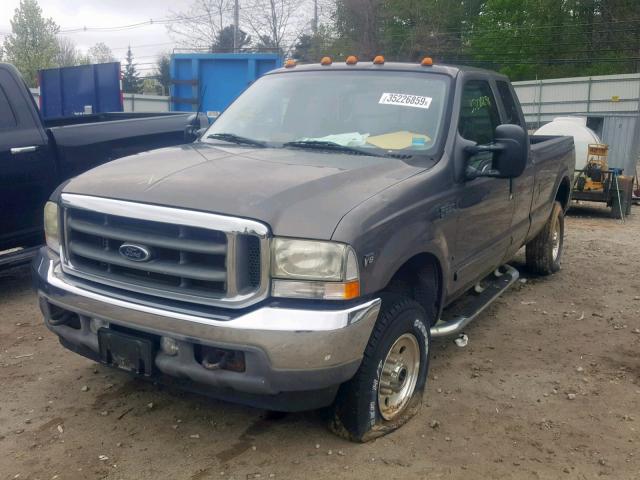 1FTSX31L12EB02699 - 2002 FORD F350 SRW S GRAY photo 2