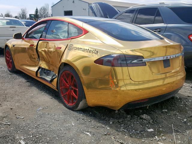 5YJSA1E45GF171202 - 2016 TESLA MODEL S ذهبي صورة 3