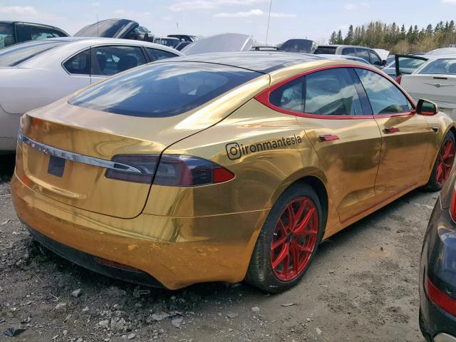5YJSA1E45GF171202 - 2016 TESLA MODEL S ذهبي صورة 4