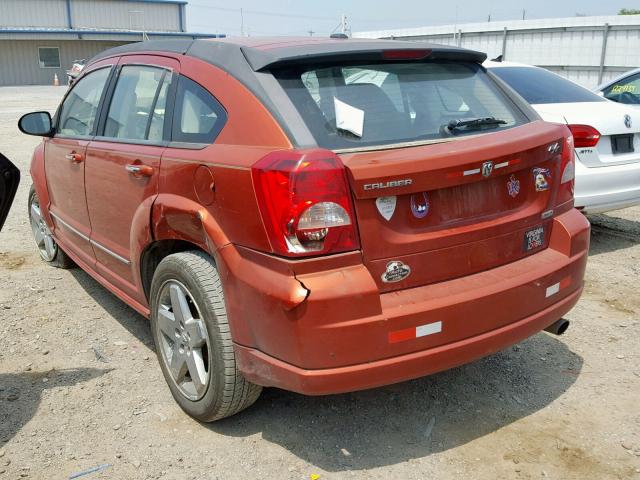 1B3HE78K27D178306 - 2007 DODGE CALIBER R/ ORANGE photo 3