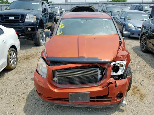 1B3HE78K27D178306 - 2007 DODGE CALIBER R/ ORANGE photo 9