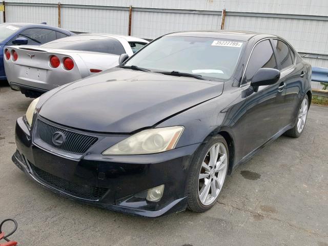 JTHBK262172036249 - 2007 LEXUS IS 250 BLACK photo 2