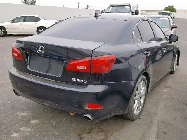 JTHBK262172036249 - 2007 LEXUS IS 250 BLACK photo 4