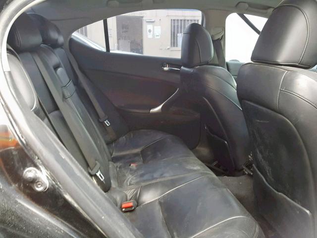 JTHBK262172036249 - 2007 LEXUS IS 250 BLACK photo 6