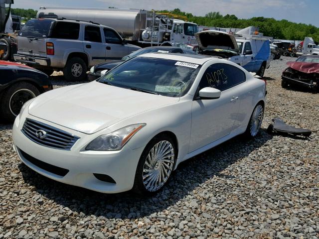 JNKCV64E48M115565 - 2008 INFINITI G37 BASE WHITE photo 2