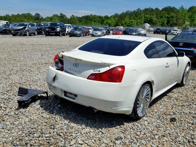 JNKCV64E48M115565 - 2008 INFINITI G37 BASE WHITE photo 4