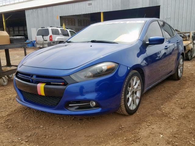 1C3CDFBH2DD225286 - 2013 DODGE DART SXT BLUE photo 2